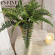 Simulated Boston Grass Green Plant Potted Indoor Living Room Desktop Ornament Fern Plant Fake Flower Decoration with Flower Pot