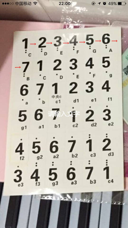 Korea RENOPIA children's wooden piano special black and white scale bar key sticker (gift)No need to take