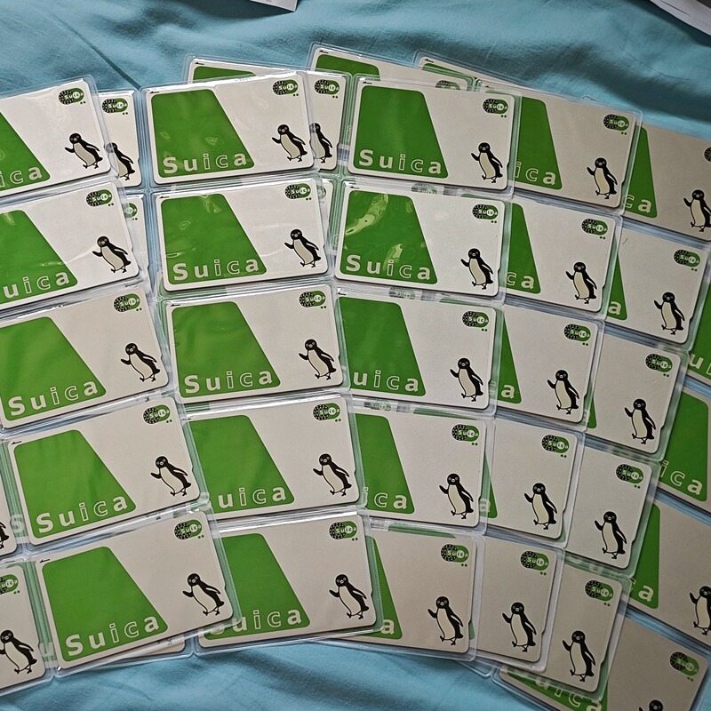 [Free Shipping Via Sf Express] Japan Transportation Card Tokyo Suica Card for Trams, Subways, Jr, with Card Holder Included