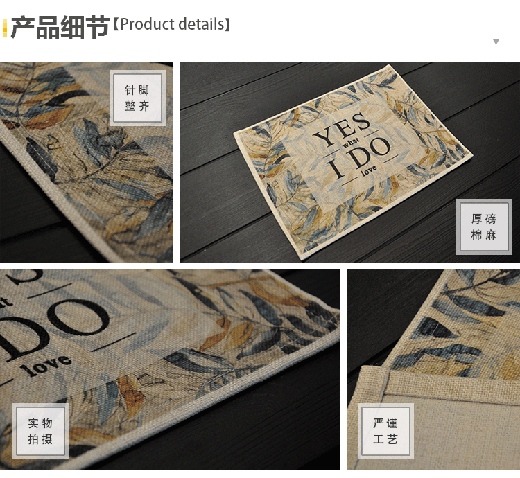Nước mỹ bữa ăn vải Tây pad cotton linen cách nhiệt pad bàn ăn chống nóng pad tấm bát cup chống nóng mat khăn trải bàn vuông đẹp