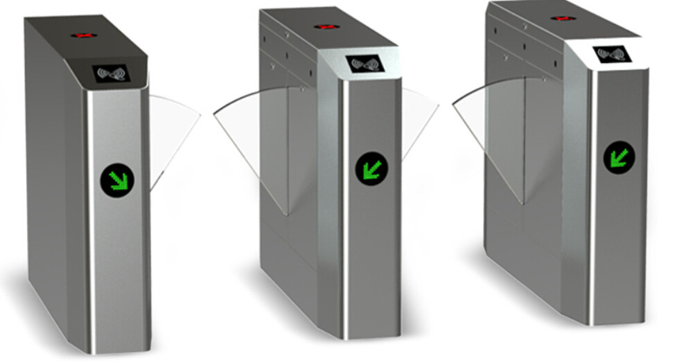 Intelligent pass fence machine Wing gate access control card swiping system Pedestrian pass fence machine control Factory access control