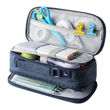 Large capacity pencil bag for boys, multi-layer junior high school students, high school students