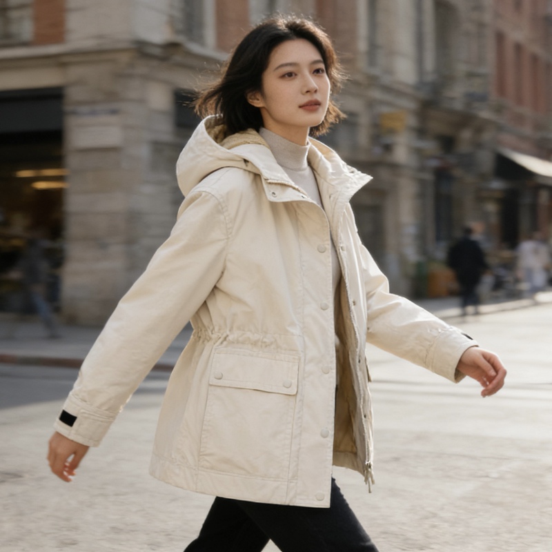 26 Autumn/Winter Martin Style Warm and Lightweight down Windbreaker 90% Goose down Zipper Hooded Parka for Women 26 Autumn/Winter Martin Style Warm and Lightweight down Windbreaker 90% Goose down Zipper Hooded Parka for Women