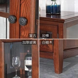Qingde Furniture Lora American Told Wood Шкаф белый восковой деревянный винный ящик для винного шкафа из дерева двойной дверной шкаф