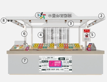Mall China Sports Lottery Showcase Foot ticket sales counter Multi-warp point shop Zhongdao Ginza Ginza Custom