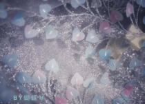 Peach heart yarn three color peach heart yarn blue yellow pink handmade accessories 50cm fabric