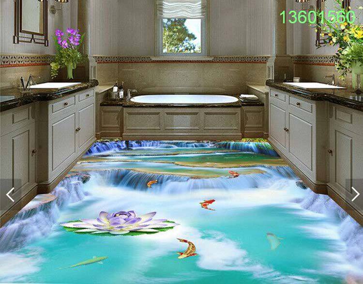 3D floor tile Tile Painting Background Wall Brick Balcony Bathroom Floor Tiles Makeup room Tile Living Room bedroom Custom