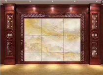 TV background wall Roman column background wall frame living room full-body granite marble Roman column Chinese style