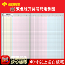 福利 福利彩票 双 色球走势图表格household flipchart Lottery poster supplies printed photo winning numbers