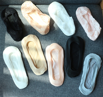 5 pairs of lace boat socks womens spring and summer thin shallow light plate invisible socks Incognito silicone non-slip socks cover boat socks