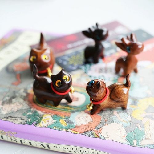 Творческое украшение домашнего украшения животных рук -забитый милый сандаловый котенок котенок гостиная спальня Небольшое украшение p06