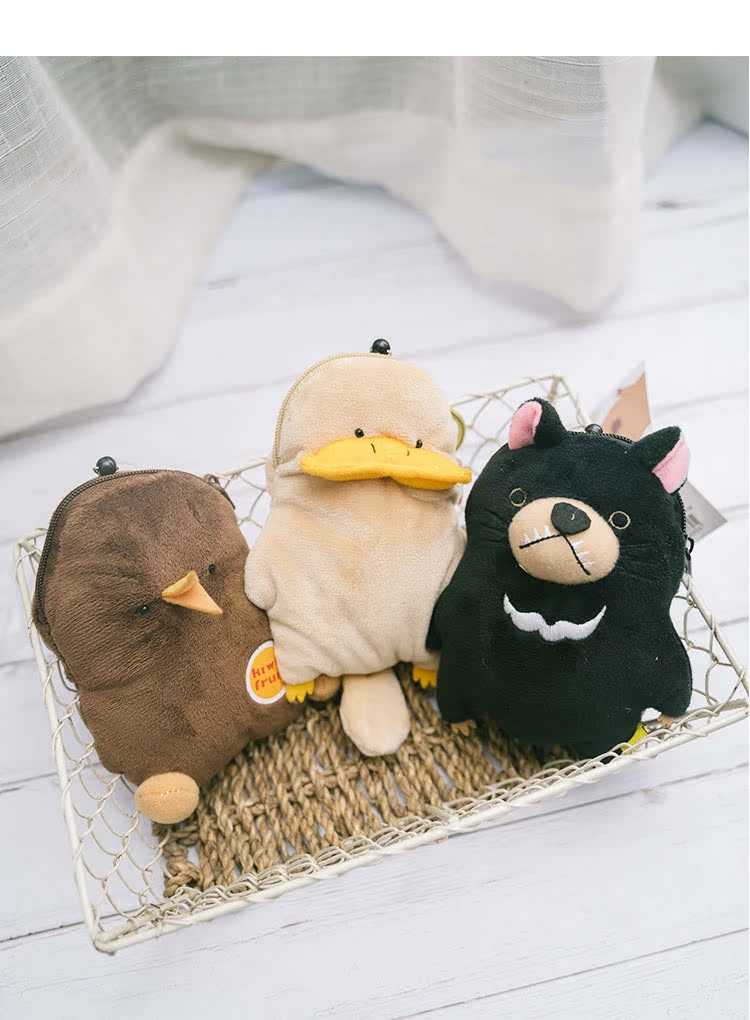 Belly home Wombat gia đình hoạt hình ví tiền xu sáng tạo Gói thẻ kính thiên văn sang trọng túi lưu trữ mini K73 - Ví tiền ví mini