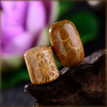 Coral Jade chrysanthemum stone bucket beads loose beads bracelet Bodhi necklace bracelet accessories waist beads bucket beads