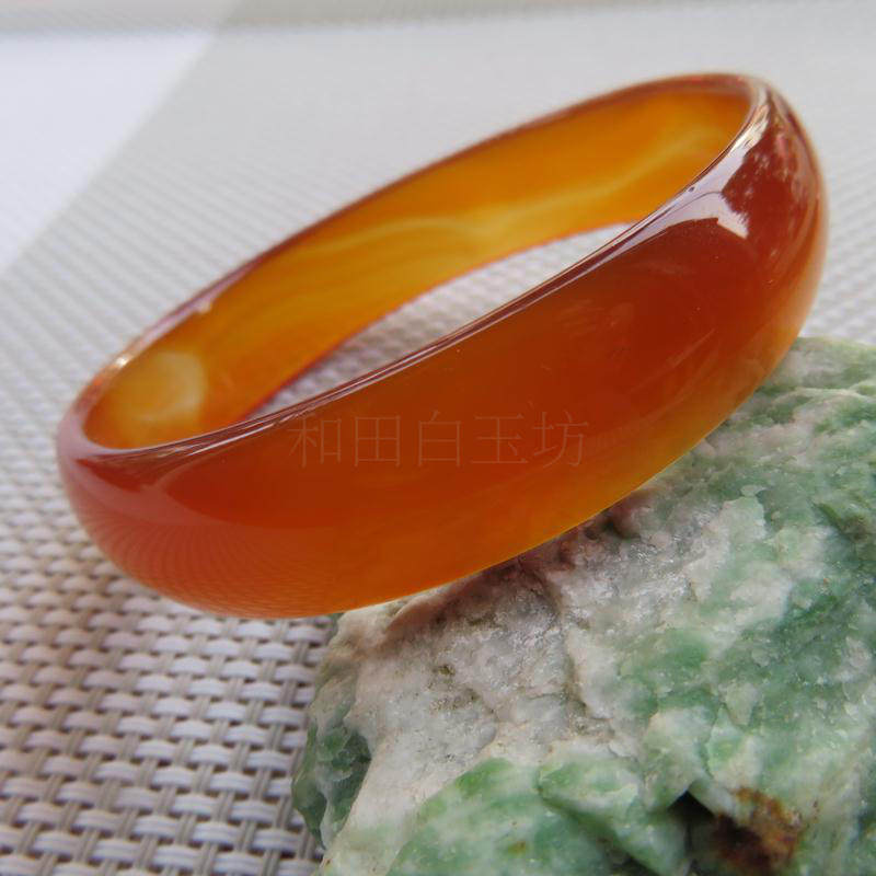 Red Manau fine strip bracelet natural jade narrow strip jade bracelet girl with jade bracelet 