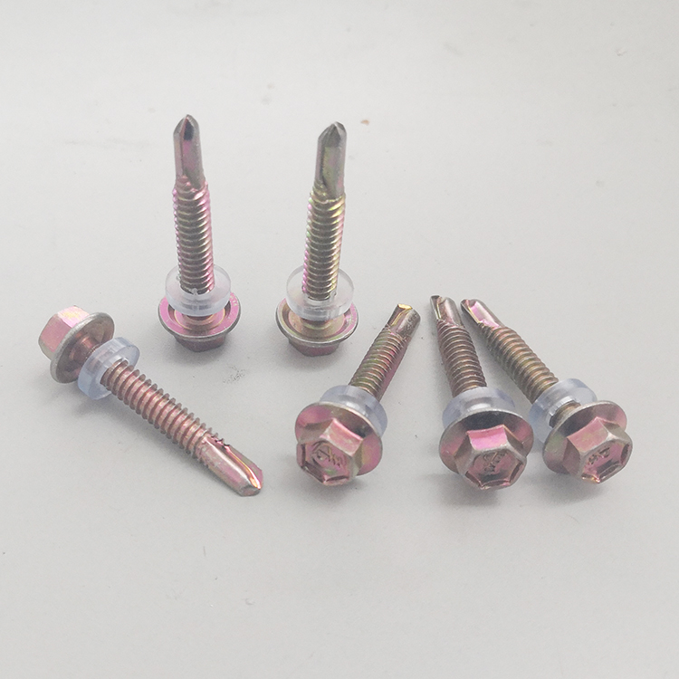 National standard self-drilling silk hexagonal self-drilling wire colored steel tile nail self-drilling self-drilling dovetail screw hexagonal self-drilling silk M5 5
