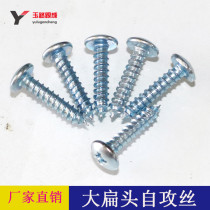 Galvanized large flat head self-tapping screw flat round head cross self-tapping screw umbrella head mushroom head self-tapping nail M3m4