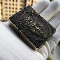 Zorro pure copper kerosene lighter 912S thickened armor 3D three-dimensional relief Guan Gong to attract wealth brave carp etc.