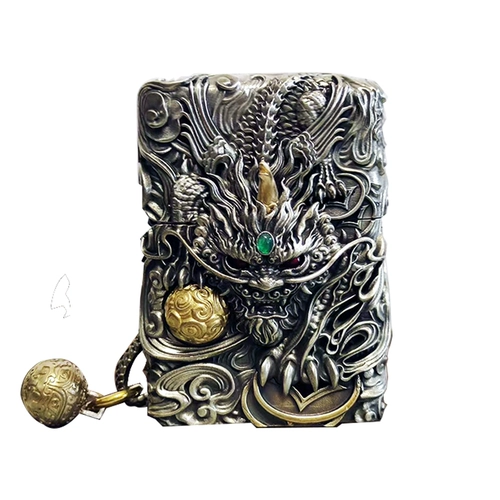 Zippo Ligher Zhibao Официальный тяжелый бронированный наклейка Pixiu Relief Limited Men's Gift