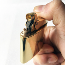 2018 new Bainuo pure copper kerosene lighter vintage old wheel kowtow machine 2 models optional BNC013