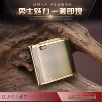 2018 New Zorro Z600 gentleman brass kerosene lighter personality creative retro automatic ignition oil Machine