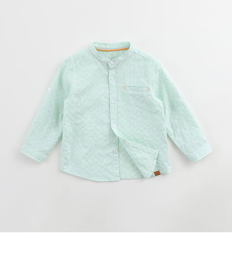 Marcjanie Mark Jenny Mùa thu Thiếu nhi Áo sơ mi nam cho bé Áo dài tay 91068 - Áo sơ mi sơ mi nam cotton đẹp