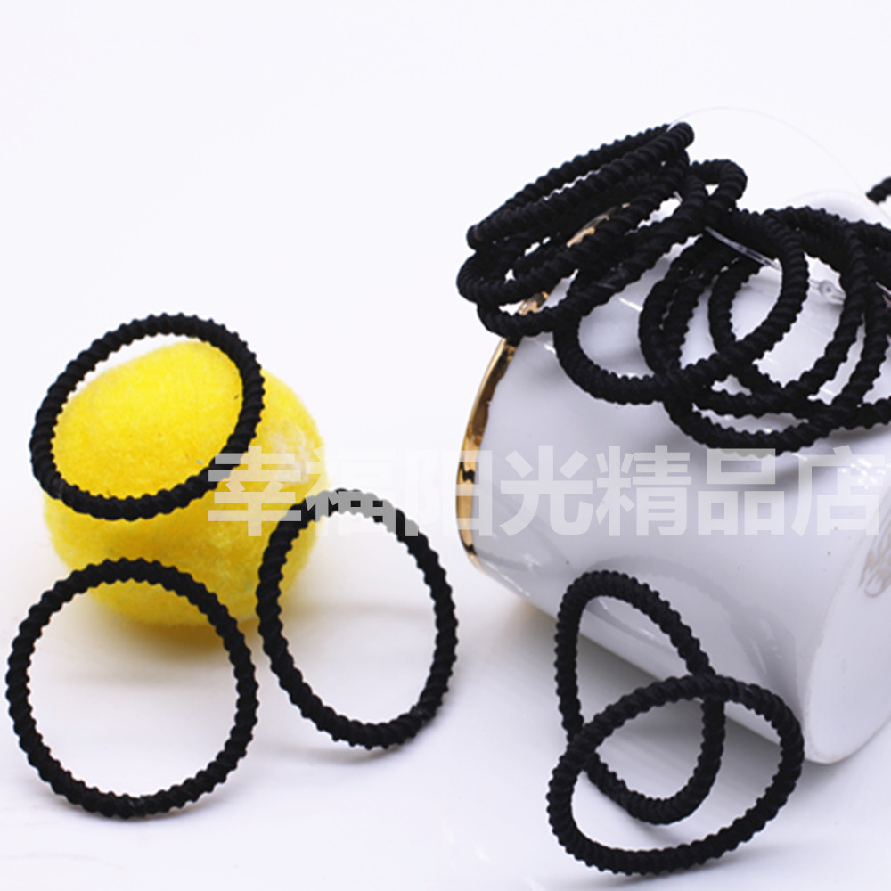Baby Black Unhurt Hair Rubber Gluten Hair Ring Girl Zahin Hair Ring Disc Hair Accessories Mati Candy Color Head Flower