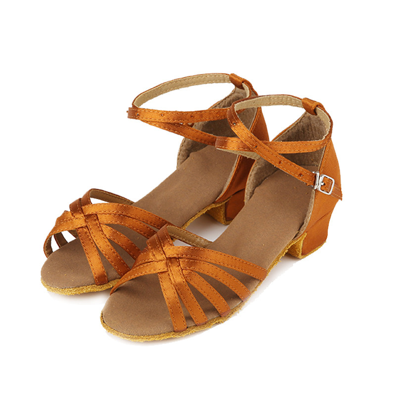 Latin dance shoes children girls young children adult beginners dance with soft-bottom precisely dancing shoes skilled girl