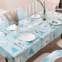 Customized Net red tablecloth fabric ins Wind girl heart cotton linen Nordic anti-scalding table mat coffee table rectangular