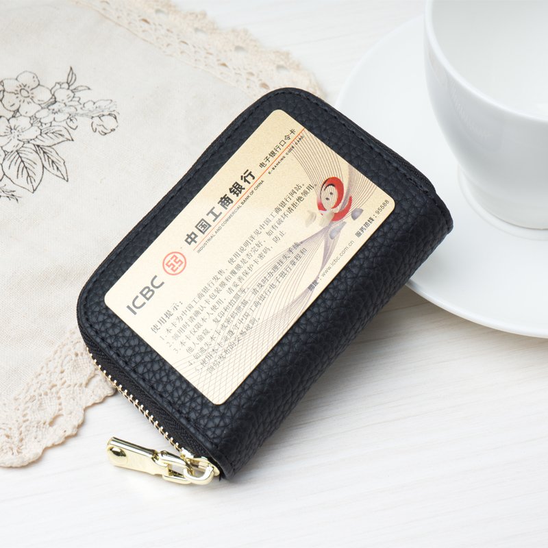Gói thẻ nam và nữ Hàn Quốc nhiều thẻ dây kéo thẻ accordion gói thẻ tín dụng đặt thẻ ví tiền xu - Ví / chủ thẻ ví mango