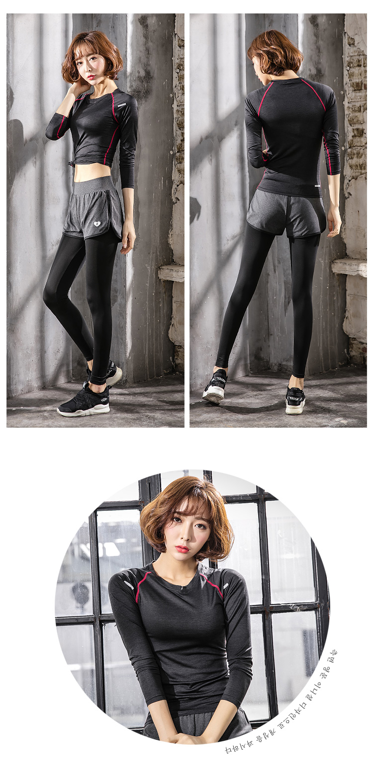 Mùa thu và mùa đông quần áo yoga mới áo sơ mi dài tay của phụ nữ áo thun nhanh khô co giãn thể dục thể thao chạy quần áo kích thước lớn thảm tập yoga cao cấp