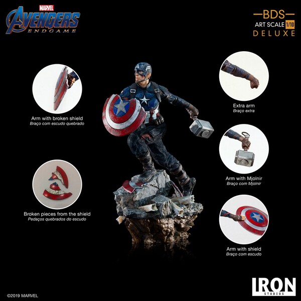 IRON Studios Brazil plant 1 10 Avengers League 4 USA Captain America DX Edition Spot