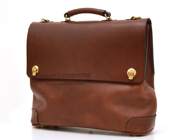 Handmade Leather Goods Pattern Drawings, Men's Handbag Patterns, Briefcase Travel Bag Pattern Making Templates