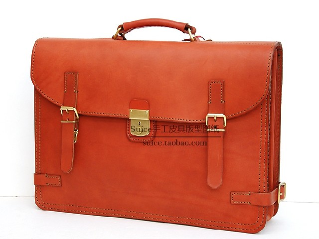 Handmade Leather Goods Diy: Handbag and Briefcase Leather Pattern Drawings, Leather Bag Making Material Model If09