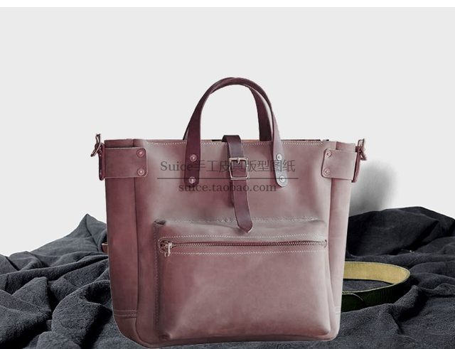 Motorcycle Bag Pattern, Handmade Leather Goods Drawings, Men's and Women's Models, European and American Khaki Style Bag Drawings