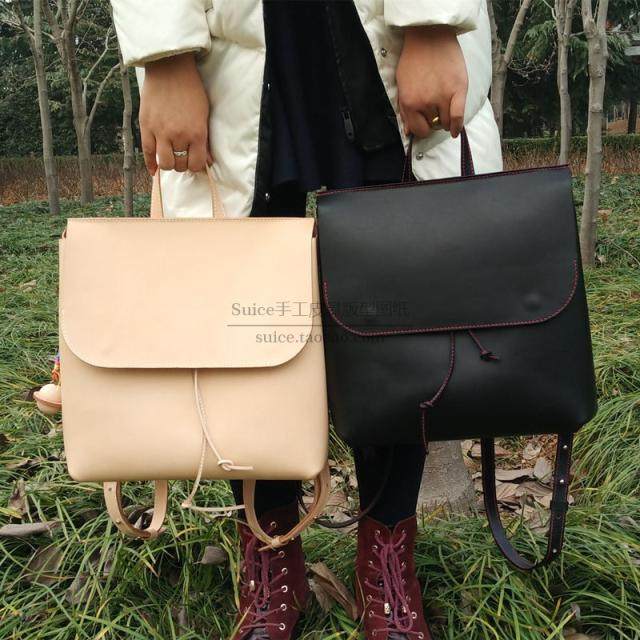 Backpack Leather Goods Pattern Design Handmade Leather Pattern Hand-Sewn Leather Bag School Bag Pattern 13