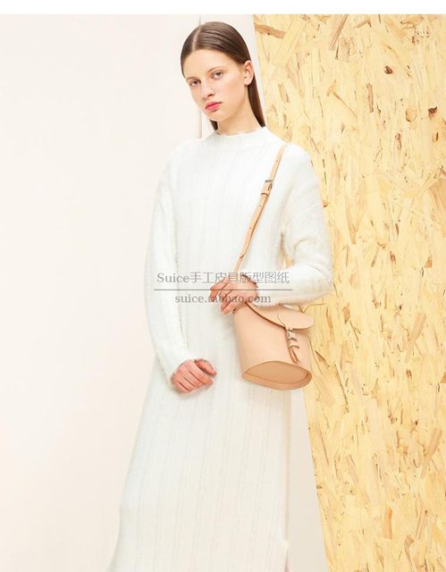 Women's Bag Pattern Templates, Handmade Leather Patterns, Leather Drawings, Bucket Bag Patterns, Hand-Stitched Leather 36