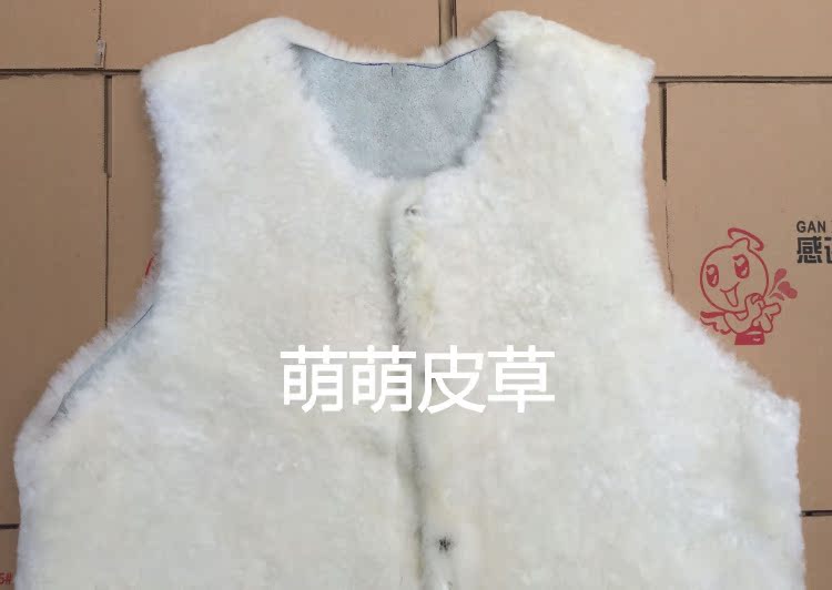 Lông một chiếc áo len lông cừu giữa và da cừu già áo khoác vest nam hàn quốc