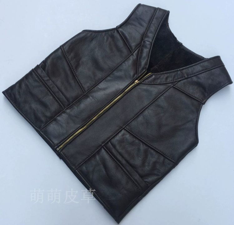 Fur một chiếc áo len nam mùa thu và mùa đông áo khoác da bằng da cừu vai vest giản dị dày ấm cũ áo bông áo lông vũ