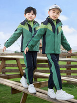 Elementary school uniform jacket three-piece kindergarten garden uniform spring and autumn suit childrens teacher class uniform plus cotton liner