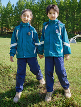 Cotton plus velvet school uniform suit primary school student jacket three-piece kindergarten garden uniform spring autumn winter childrens class uniform