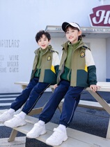 First grade childrens class uniforms primary school uniforms three-piece jackets kindergarten uniforms spring and autumn suits sportswear
