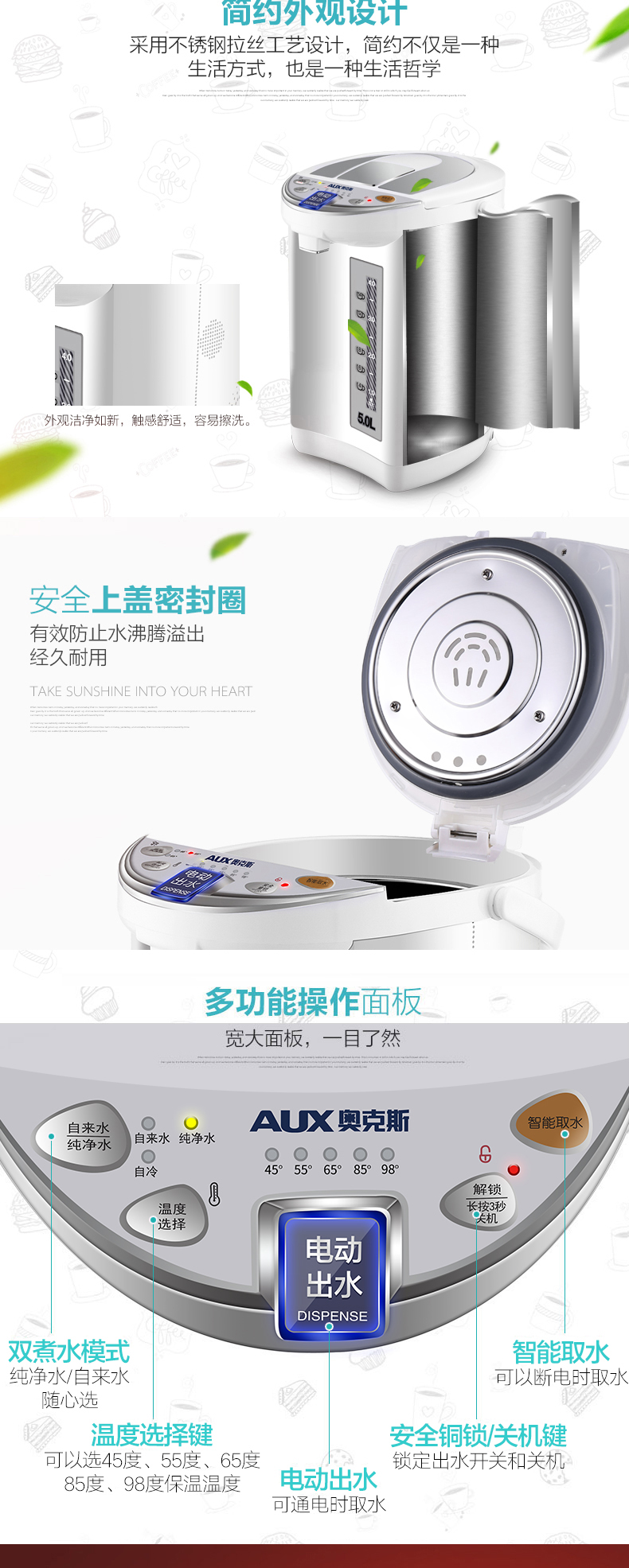 siêu thuốc điện Bình điện nước nóng cách nhiệt 5L cách nhiệt tự động hộ gia đình inox điện ấm đun nước nhiệt độ không đổi ấm đun nước - ấm đun nước điện bình siêu tốc mini