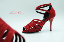 salsa Latin dance shoes for women adult custom soft soles genuine Chinese red 2019 new mambo queen
