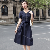 2022 summer new dress female pear-shaped figure slightly fat high-end temperament high-end small skirt