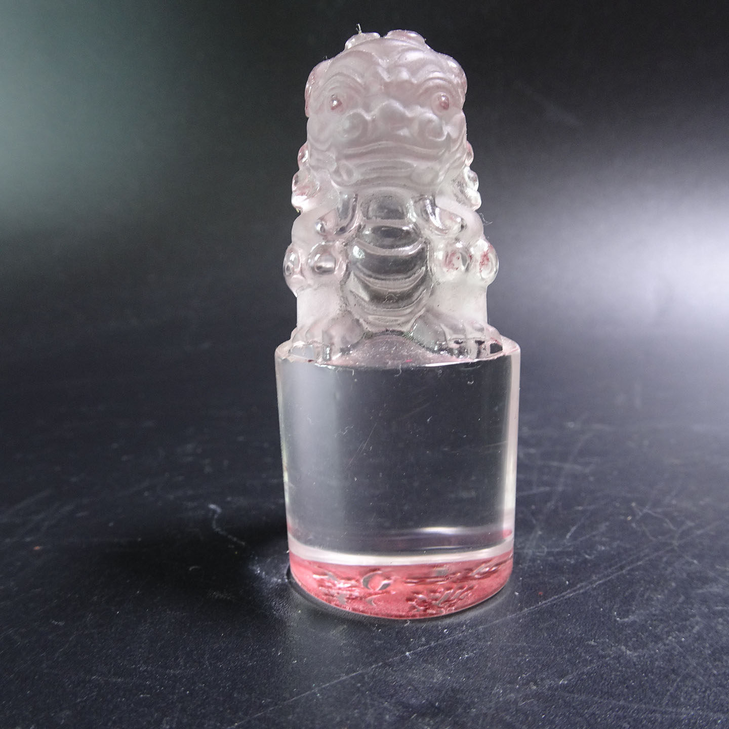 古玩杂项收藏品老物件旧藏古董古玩水晶印章摆件水晶印章兽钮宝石-淘宝