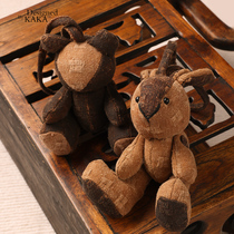 Precious healing doll Italian designer haute couture Xiangyunsha rabbit and bear doll pendant KAKA special