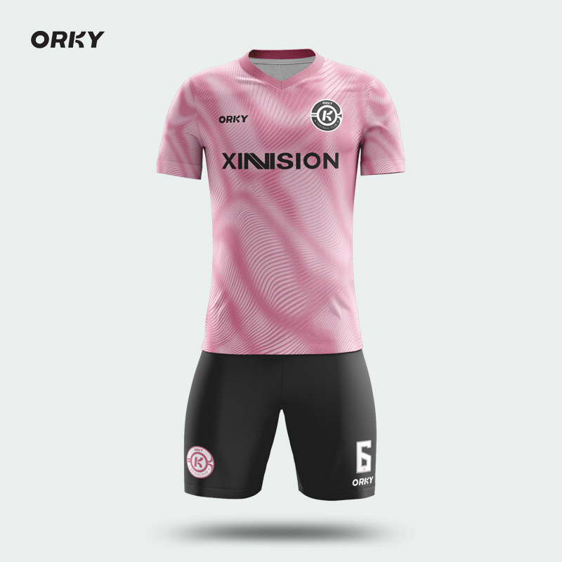 ORKY Wolcao New Pint Football Suit Men's Custom Speed Dry Racing Team Uniforms Team Training Sports Summer Jersey