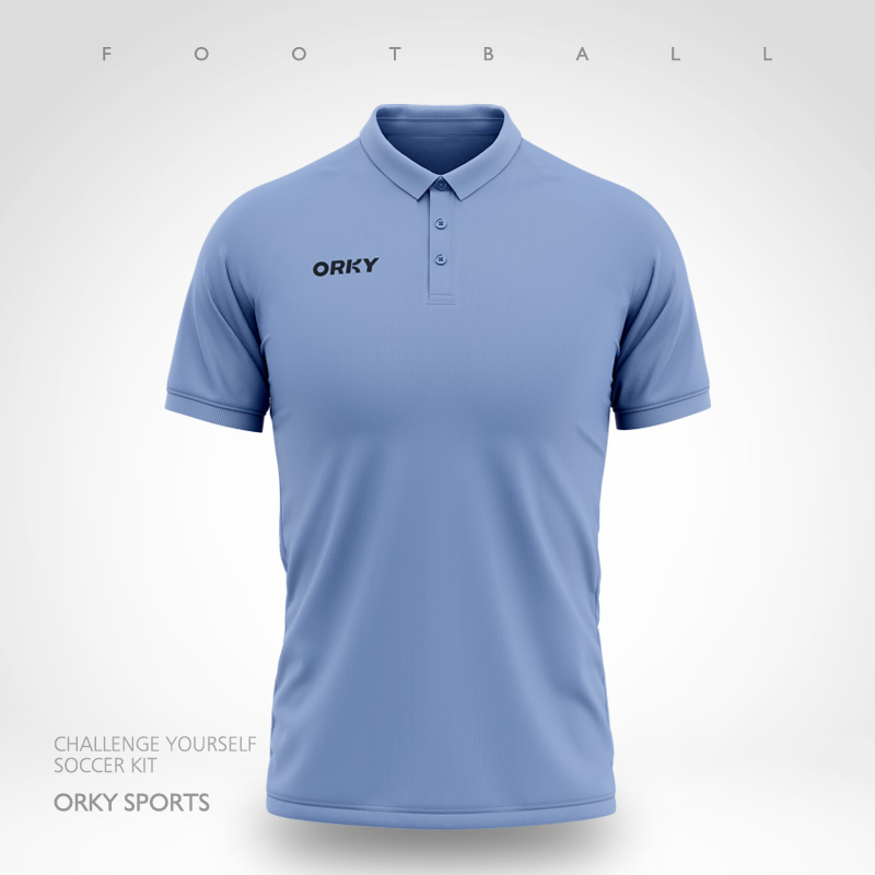orky Woocao POLO shirt male sport short sleeve T-shirt pure color customized football training to play for the casual team