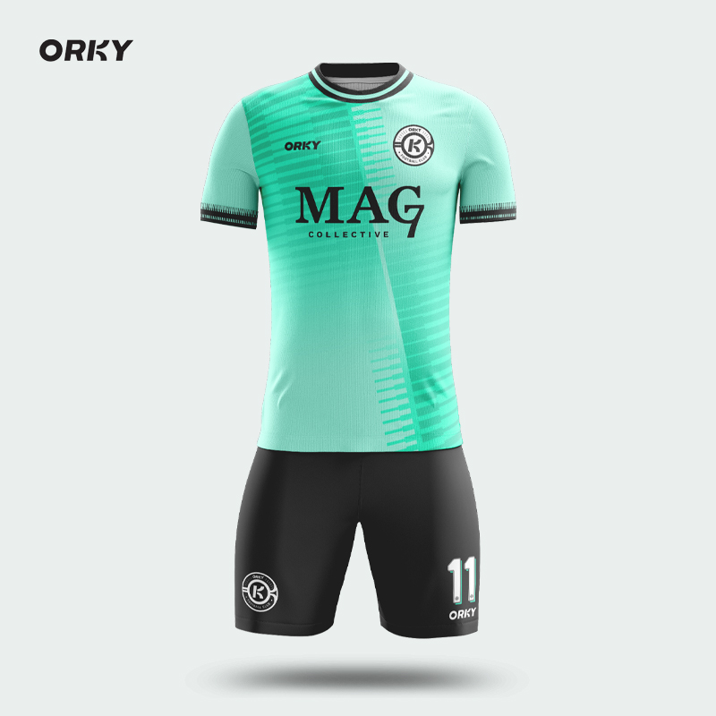 ORKY Wokai football uniform suit men's custom-made light board adult quick-drying jersey training team game clothes custom-made