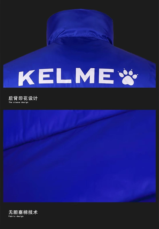 Kelme vest thể thao nam và nữ vest vest cotton chính thức quần áo mùa thu và mùa đông áo khoác reebok